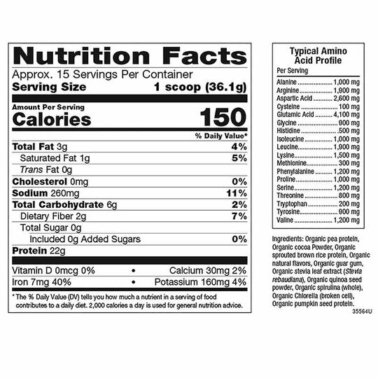 Whole Earth & Sea Raw Organic Plant Protein, NF